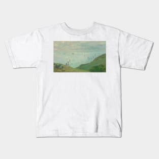 Cliffs at Pourville by Claude Monet Kids T-Shirt